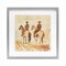 Stupell Industries Western Watercolor Cowboys Left Framed Print Under Glass, design by Petal Prints Design